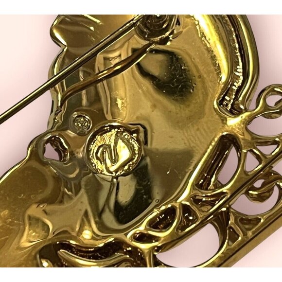 NEW W/TAG Signed Swarovski Santa's Christmas Reindeer Sleigh Pin/Brooch--RETIRED - Picture 7 of 9